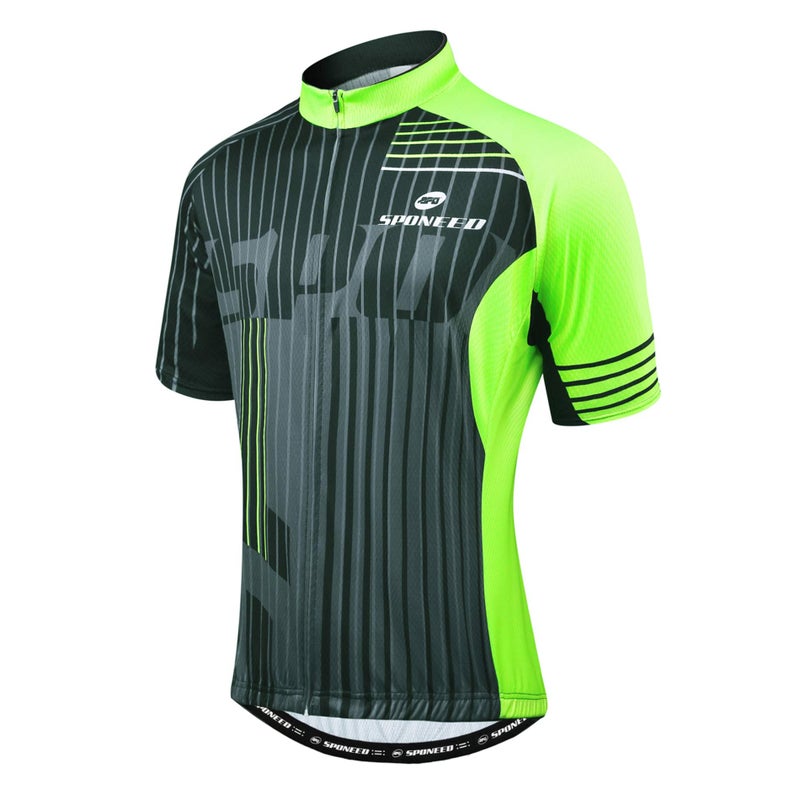 sponeed Men Bike Jerseys with Pockets Cycling Padded Tights Cycle Underwear Black Green US XXL - Image 4